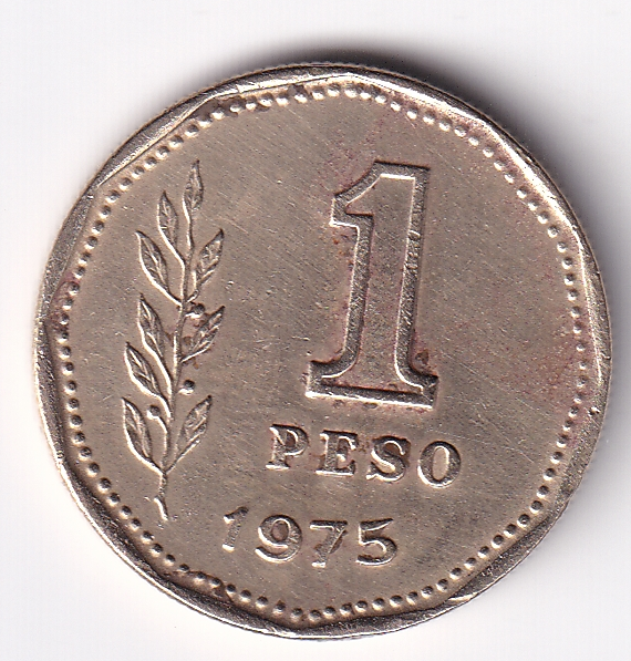 ARGENTINA – 1 Peso “Radiant Sun” 1975 UNC (2019) – Coinswala