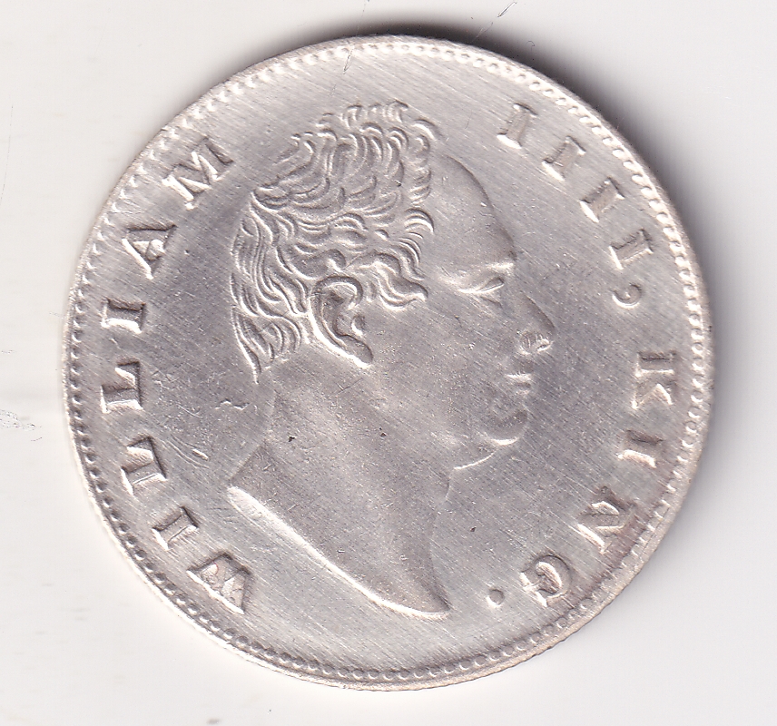 EAST INDIA CO. – Antique One Rupee 1840 Silver (91.6%) UNC Rare (1162)